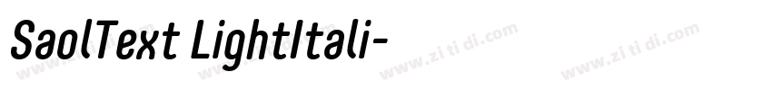 SaolText LightItali字体转换